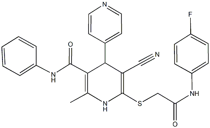 5-cyano-2-methyl-6-({2-oxo-2-[4-fluoroanilino]ethyl}sulfanyl)-N-phenyl-1,4-dihydro-4,4'-bipyridine-3-carboxamide
