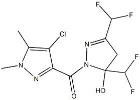 1-[(4-chloro-1,5-dimethyl-1H-pyrazol-3-yl)carbonyl]-3,5-bis(difluoromethyl)-4,5-dihydro-1H-pyrazol-5-ol