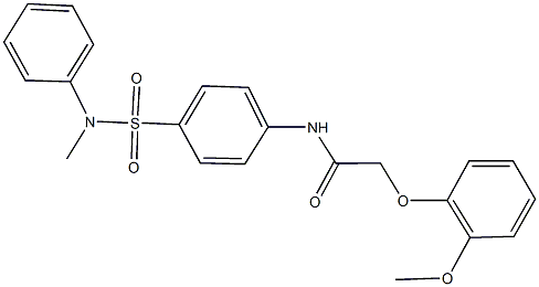  2-(2-methoxyphenoxy)-N-{4-[(methylanilino)sulfonyl]phenyl}acetamide