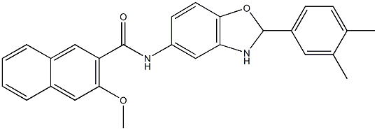 N-[2-(3,4-dimethylphenyl)-2,3-dihydro-1,3-benzoxazol-5-yl]-3-methoxy-2-naphthamide Structure