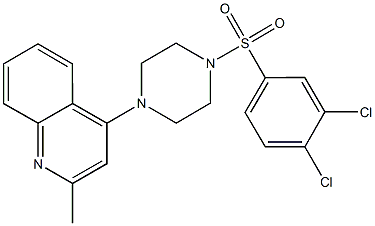 4-{4-[(3,4-dichlorophenyl)sulfonyl]-1-piperazinyl}-2-methylquinoline 化学構造式