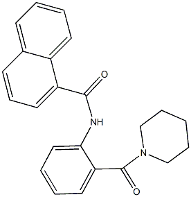 N-[2-(1-piperidinylcarbonyl)phenyl]-1-naphthamide Struktur