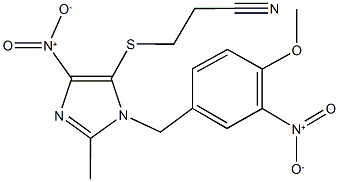 3-[(4-nitro-1-{3-nitro-4-methoxybenzyl}-2-methyl-1H-imidazol-5-yl)sulfanyl]propanenitrile