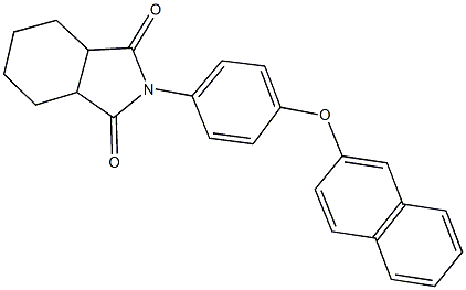 2-[4-(2-naphthyloxy)phenyl]hexahydro-1H-isoindole-1,3(2H)-dione Structure