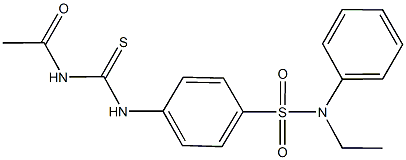 4-{[(acetylamino)carbothioyl]amino}-N-ethyl-N-phenylbenzenesulfonamide,,结构式