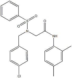 2-[(4-chlorobenzyl)(phenylsulfonyl)amino]-N-(2,4-dimethylphenyl)acetamide
