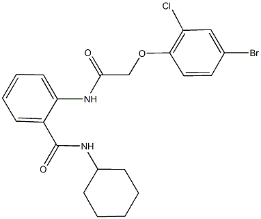 2-{[(4-bromo-2-chlorophenoxy)acetyl]amino}-N-cyclohexylbenzamide