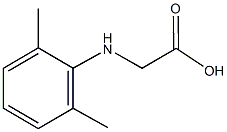 (2,6-dimethylanilino)acetic acid 化学構造式