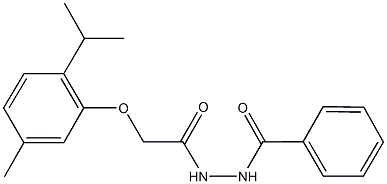N'-benzoyl-2-(2-isopropyl-5-methylphenoxy)acetohydrazide Struktur
