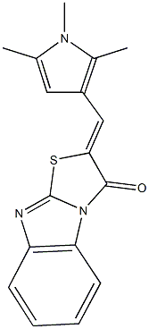 2-[(1,2,5-trimethyl-1H-pyrrol-3-yl)methylene][1,3]thiazolo[3,2-a]benzimidazol-3(2H)-one 结构式