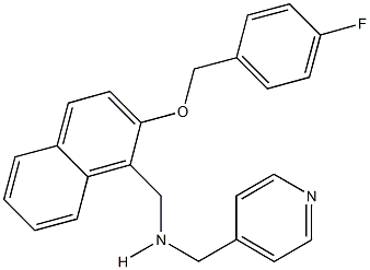N-({2-[(4-fluorobenzyl)oxy]-1-naphthyl}methyl)-N-(4-pyridinylmethyl)amine 结构式