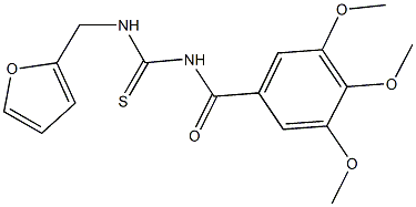 N-(2-furylmethyl)-N'-(3,4,5-trimethoxybenzoyl)thiourea Struktur