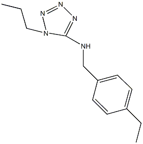 N-(4-ethylbenzyl)-N-(1-propyl-1H-tetraazol-5-yl)amine 化学構造式