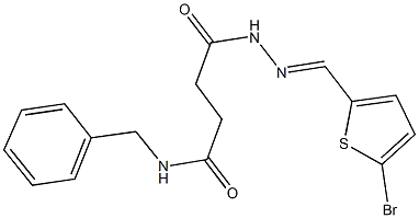  N-benzyl-4-{2-[(5-bromothien-2-yl)methylene]hydrazino}-4-oxobutanamide