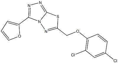 2,4-dichlorophenyl [3-(2-furyl)[1,2,4]triazolo[3,4-b][1,3,4]thiadiazol-6-yl]methyl ether Structure