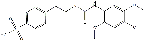 4-(2-{[(4-chloro-2,5-dimethoxyanilino)carbothioyl]amino}ethyl)benzenesulfonamide