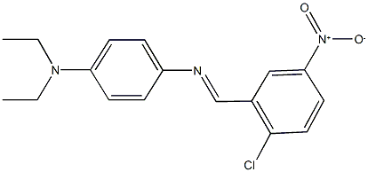 N~1~-(2-chloro-5-nitrobenzylidene)-N~4~,N~4~-diethyl-1,4-benzenediamine,,结构式
