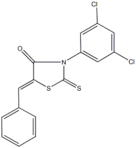 5-benzylidene-3-(3,5-dichlorophenyl)-2-thioxo-1,3-thiazolidin-4-one,,结构式