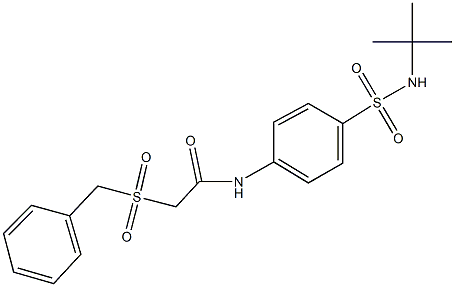 2-(benzylsulfonyl)-N-{4-[(tert-butylamino)sulfonyl]phenyl}acetamide 结构式