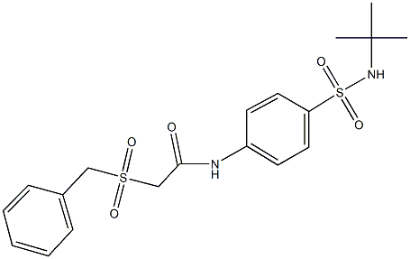 2-(benzylsulfonyl)-N-{4-[(tert-butylamino)sulfonyl]phenyl}acetamide Structure