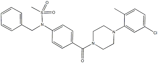 N-benzyl-N-(4-{[4-(5-chloro-2-methylphenyl)-1-piperazinyl]carbonyl}phenyl)methanesulfonamide Structure