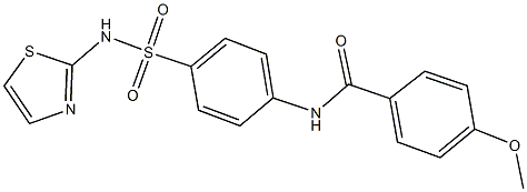 4-methoxy-N-{4-[(1,3-thiazol-2-ylamino)sulfonyl]phenyl}benzamide Struktur