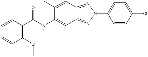 N-[2-(4-chlorophenyl)-6-methyl-2H-1,2,3-benzotriazol-5-yl]-2-methoxybenzamide,,结构式