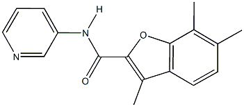 3,6,7-trimethyl-N-(3-pyridinyl)-1-benzofuran-2-carboxamide