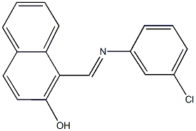 1-{[(3-chlorophenyl)imino]methyl}-2-naphthol,,结构式