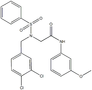 2-[(3,4-dichlorobenzyl)(phenylsulfonyl)amino]-N-(3-methoxyphenyl)acetamide Struktur