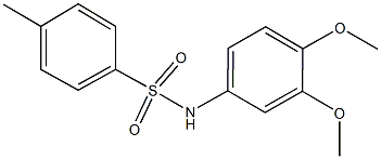 N-(3,4-ジメトキシフェニル)-p-トルエンスルホンアミド 化学構造式