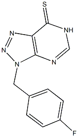 3-(4-fluorobenzyl)-3,6-dihydro-7H-[1,2,3]triazolo[4,5-d]pyrimidine-7-thione 结构式