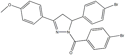 4-[1-(4-bromobenzoyl)-5-(4-bromophenyl)-4,5-dihydro-1H-pyrazol-3-yl]phenyl methyl ether Structure