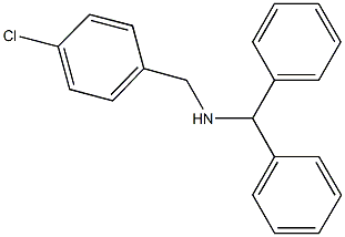 N-benzhydryl-N-(4-chlorobenzyl)amine,,结构式