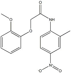 N-{4-nitro-2-methylphenyl}-2-(2-methoxyphenoxy)acetamide|