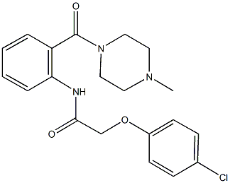 2-(4-chlorophenoxy)-N-{2-[(4-methyl-1-piperazinyl)carbonyl]phenyl}acetamide Structure