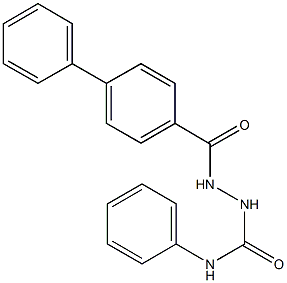 2-([1,1'-biphenyl]-4-ylcarbonyl)-N-phenylhydrazinecarboxamide,,结构式