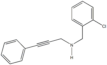 N-(2-chlorobenzyl)-N-(3-phenyl-2-propynyl)amine,,结构式