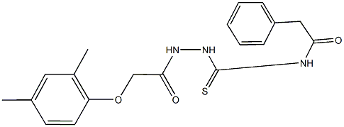  N-({2-[(2,4-dimethylphenoxy)acetyl]hydrazino}carbothioyl)-2-phenylacetamide