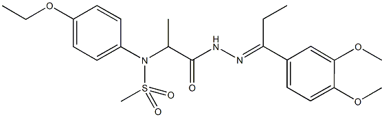 N-(2-{2-[1-(3,4-dimethoxyphenyl)propylidene]hydrazino}-1-methyl-2-oxoethyl)-N-(4-ethoxyphenyl)methanesulfonamide