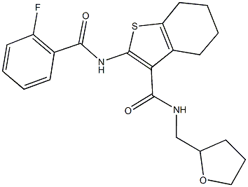 2-[(2-fluorobenzoyl)amino]-N-(tetrahydrofuran-2-ylmethyl)-4,5,6,7-tetrahydro-1-benzothiophene-3-carboxamide