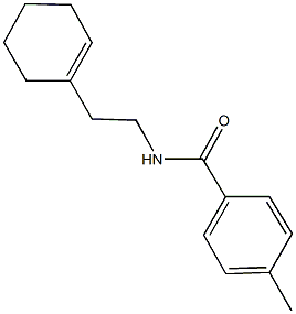 N-[2-(1-cyclohexen-1-yl)ethyl]-4-methylbenzamide 结构式