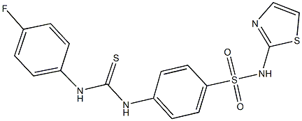 4-{[(4-fluoroanilino)carbothioyl]amino}-N-(1,3-thiazol-2-yl)benzenesulfonamide Struktur