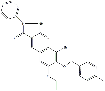  4-{3-bromo-5-ethoxy-4-[(4-methylbenzyl)oxy]benzylidene}-1-phenyl-3,5-pyrazolidinedione