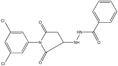 N'-[1-(3,5-dichlorophenyl)-2,5-dioxo-3-pyrrolidinyl]benzohydrazide Structure