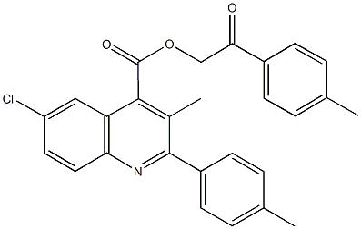 2-(4-methylphenyl)-2-oxoethyl 6-chloro-3-methyl-2-(4-methylphenyl)-4-quinolinecarboxylate