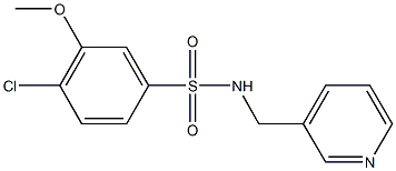 4-chloro-3-methoxy-N-(3-pyridinylmethyl)benzenesulfonamide,,结构式