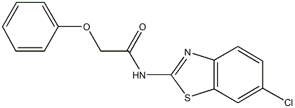 N-(6-chloro-1,3-benzothiazol-2-yl)-2-phenoxyacetamide Struktur