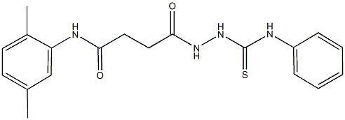 4-[2-(anilinocarbothioyl)hydrazino]-N-(2,5-dimethylphenyl)-4-oxobutanamide Structure