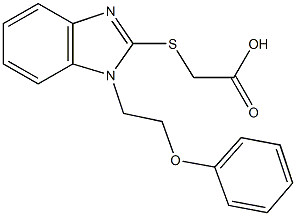 {[1-(2-phenoxyethyl)-1H-benzimidazol-2-yl]sulfanyl}acetic acid Structure